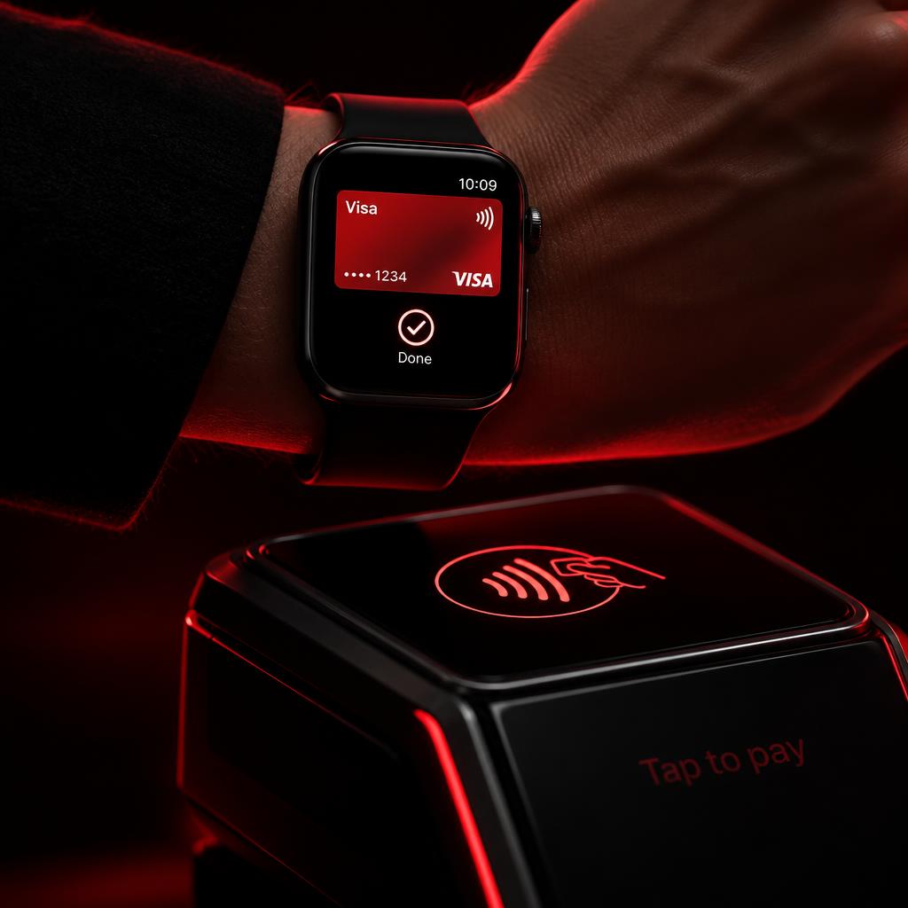Paying with a smartwatch at a terminal
